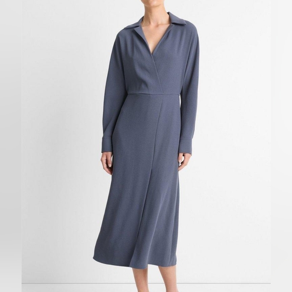 Vince Dresses & Skirts - Vince. Shaped Collar Dolman-Sleeve Dress